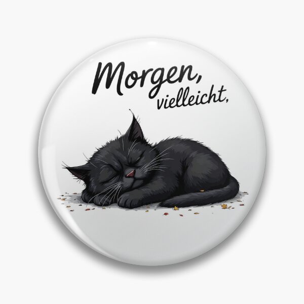 Item preview, Morgen Vielleicht ? Funny Lazy Cat German T-Shirt designed and sold by SajQ.