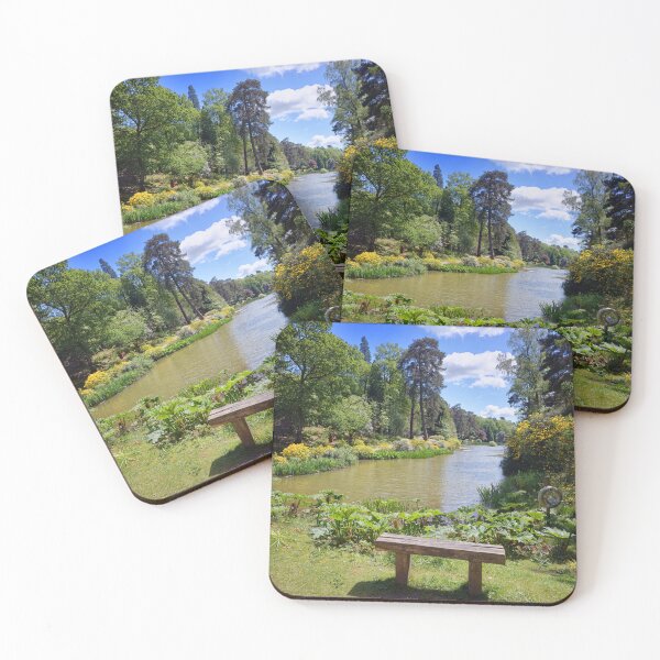 Item preview, A bench in front of an English Pond in Springtime  designed and sold by John Gilham - Landscape Photography.