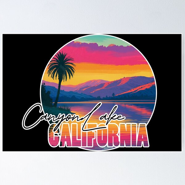 Item preview, Canyon Lake, Riverside County, California, Lake sunset designed and sold by Wanderful-roads.