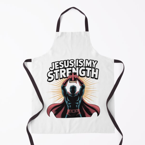Item preview, Jesus Is My Strength Christian Design | Bible Verse Superhero Faith Art | Inspirational Scripture Graphic designed and sold by HahaHandlesHub.