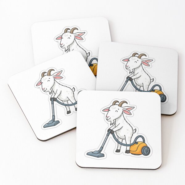 Item preview, An AI Goat Vacuuming  designed and sold by ElisaGerini.