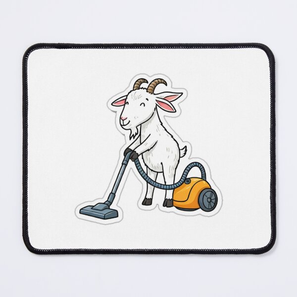Item preview, An AI Goat Vacuuming designed and sold by ElisaGerini.
