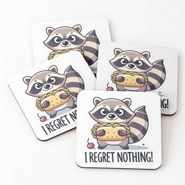 Item preview, funny Raccoon I regret nothing! designed and sold by edisonnn.