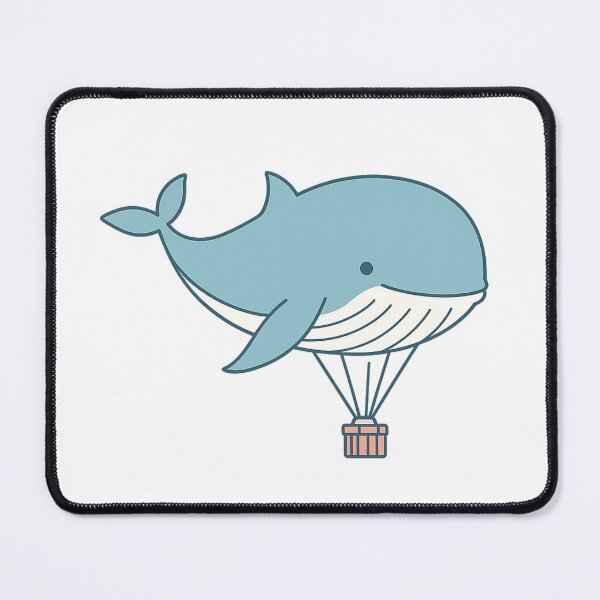 Item preview, Flying Whale Hot Air Balloon – Whimsical Cartoon Art designed and sold by haitrieuic96.