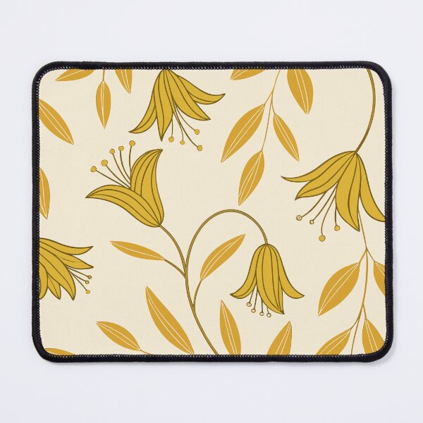 Item preview, tulip flower yellow seamless pattern designed and sold by trengeee.