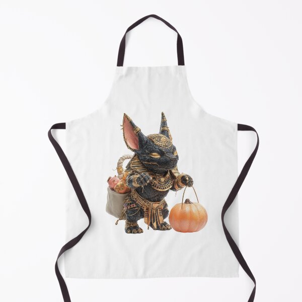 Item preview, Anubis Chibi – Cute Egyptian God of Death Holding Pumpkin | Mythical Kawaii Illustration designed and sold by GoldenChiArt.