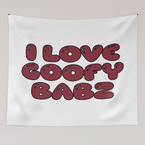 Item preview, i love goofy babz (dark red) designed and sold by Aesthetic Crew.