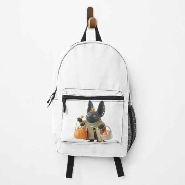 Item preview, Anubis Chibi – Cute Egyptian God of Death Holding Pumpkin | Mythical Kawaii Illustration designed and sold by GoldenChiArt.