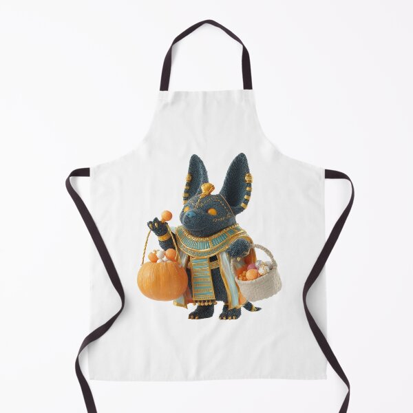 Item preview, Anubis Chibi – Cute Egyptian God of Death Holding Pumpkin | Mythical Kawaii Illustration designed and sold by GoldenChiArt.