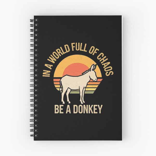 Item preview, In a World Full of Chaos Be a Donkey Retro Sunset Design designed and sold by love3617.