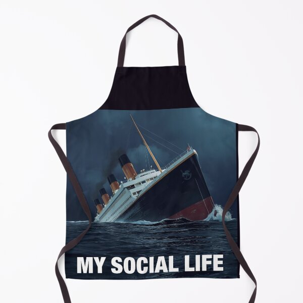Item preview, The Titanic Sinking" My Social Life" lol funny lol shirt No SOCIAL LIFE LOL, N8 Gants Design designed and sold by The Far Far North.