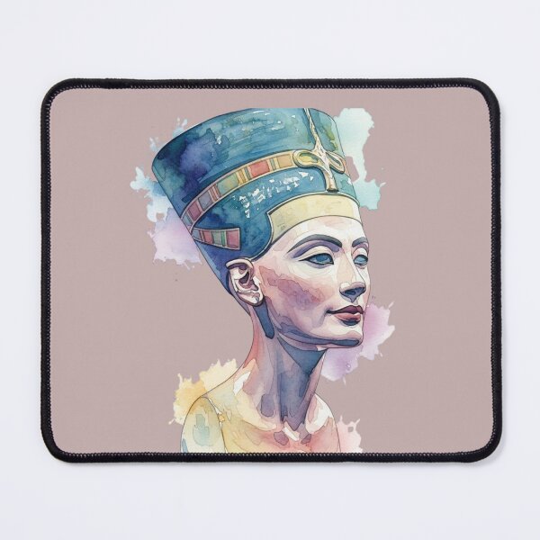Item preview, Nefertiti Watercolor Portrait – Egyptian Queen Bust designed and sold by Eye Of Horus.