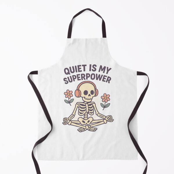 Item preview, Quiet Is My Superpower – Kawaii Skeleton Pastel Goth Design designed and sold by AmeliaKrysiak.