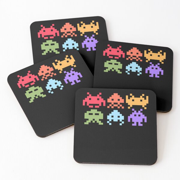 Item preview, Space Invaders Pixel Art Rainbow Aliens designed and sold by EmelyRyan.