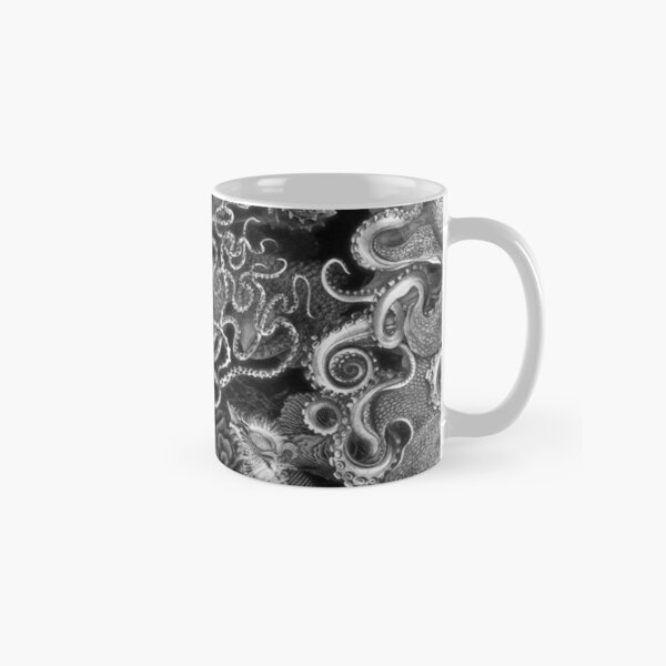 The Kraken (Black & White, Square) Classic Mug