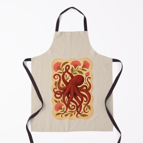 Item preview, Crimson Chinoiserie Octopus designed and sold by Piralez.