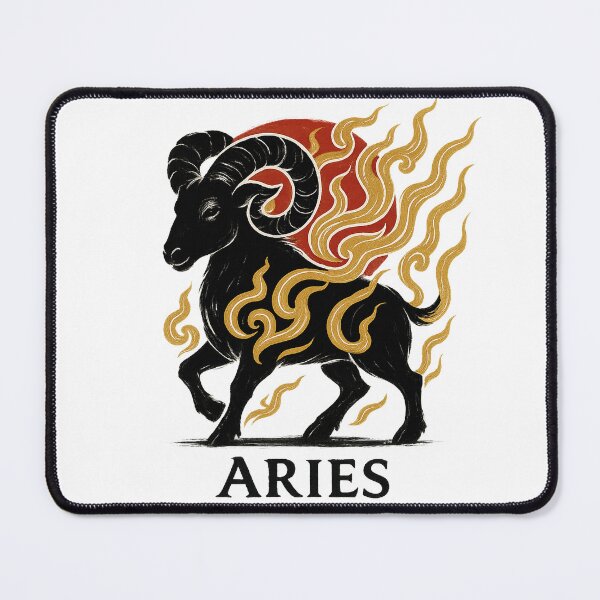 Item preview, Aries – Flame Horns Zodiac Sign designed and sold by Siamcatshop.