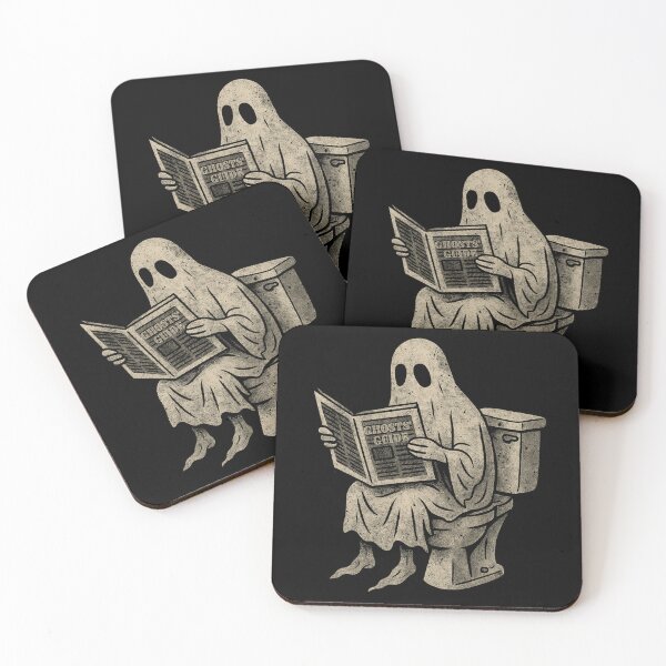 Item preview, Ghost on Toilet  grunge style designed and sold by Meandmyshop.