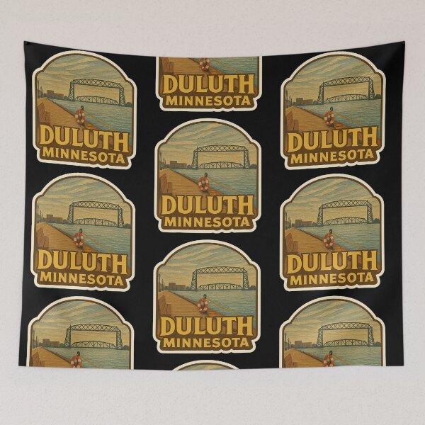 Item preview, Aerial Lift Bridge & Canal Park - Duluth, Minnesota designed and sold by gorff.