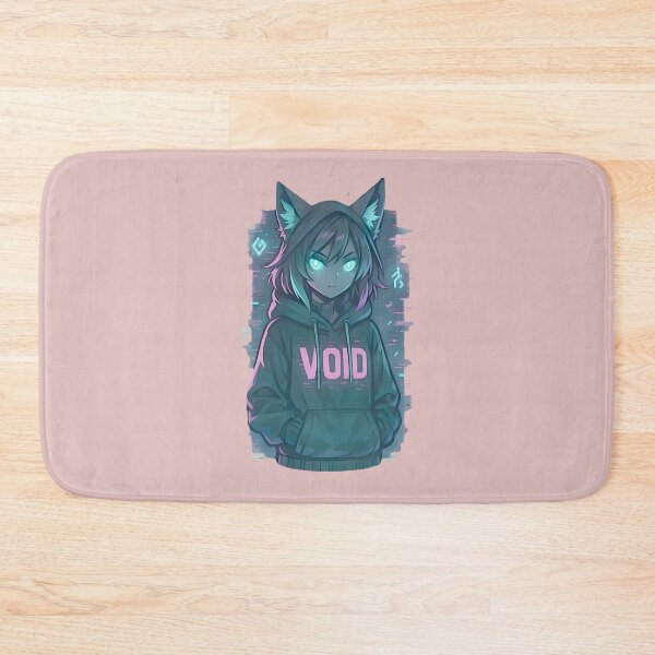 Item preview, Cyberpunk Catgirl Void - Neon Aesthetic Nekomimi Design designed and sold by TodHunt.