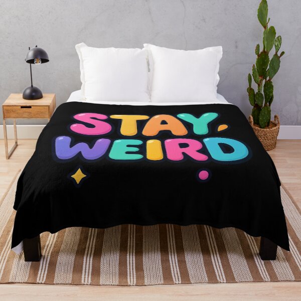 Item preview, Stay Weird Colorful Typography Quote designed and sold by Nuvijo.