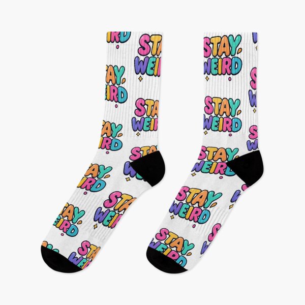 Item preview, Stay Weird Colorful Typography Quote designed and sold by Nuvijo.