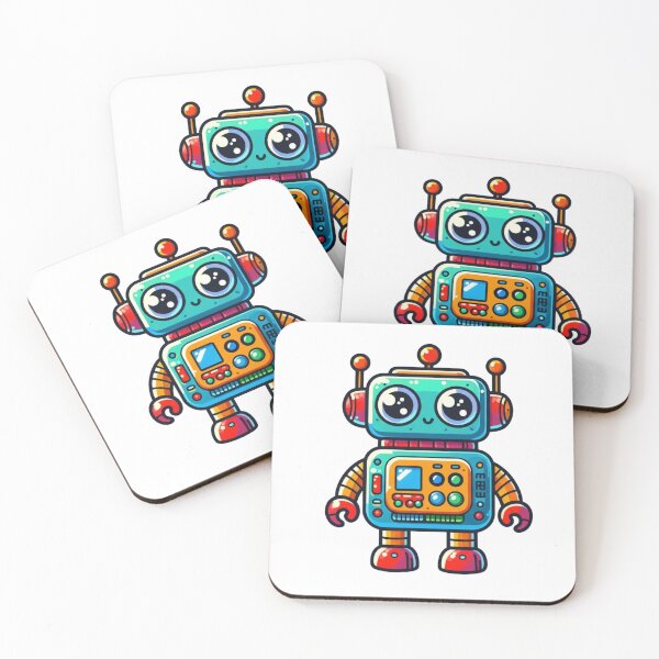 Item preview, Cute and Colorful Robot Illustration in Cartoon Style designed and sold by DibuHumor.