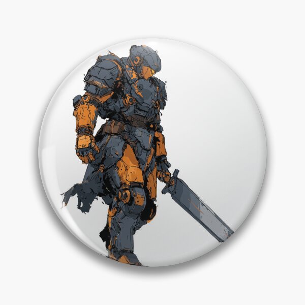 Item preview, Futuristic knight in orange armor designed and sold by Bab00n-.