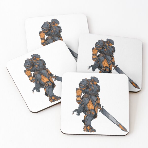 Item preview, Futuristic knight in orange armor designed and sold by Bab00n-.