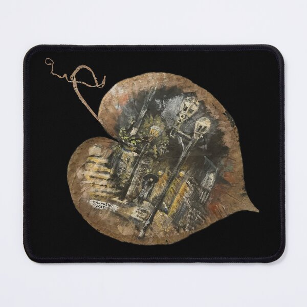 Item preview, Mysterious Night City-Acrylic on Real Tree Leaf designed and sold by Julia's Print Studio .