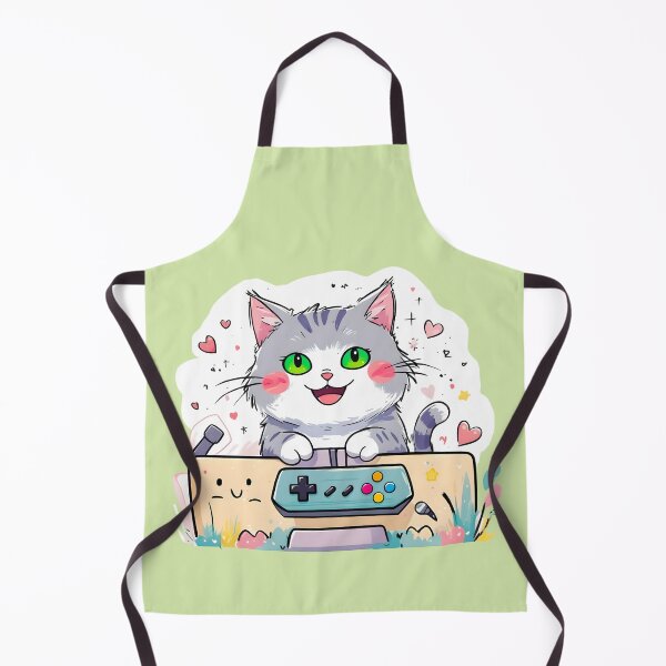 Item preview, Kawaii Gamer Cat with Controller-1 designed and sold by SamartkitDesign.