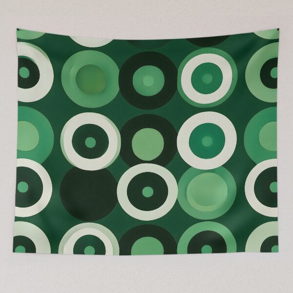 Item preview, Op Art Green – 70s Geometric Retro Design 1 designed and sold by Velvetcosmonova.