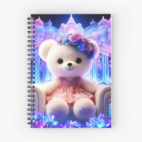 Item preview, Plush White Bear in Crystal Flower Palace designed and sold by EmeraldeaArt.