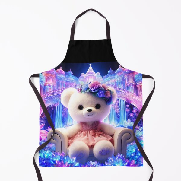 Item preview, Plush White Bear in Crystal Flower Palace designed and sold by EmeraldeaArt.