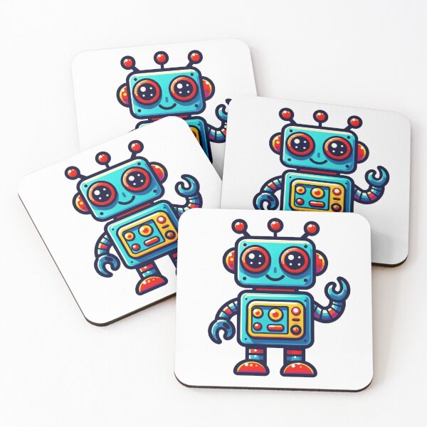 Item preview, Adorable Robot in Kawaii Style: Decorative Design with a Toy for Kids and Families designed and sold by DibuHumor.