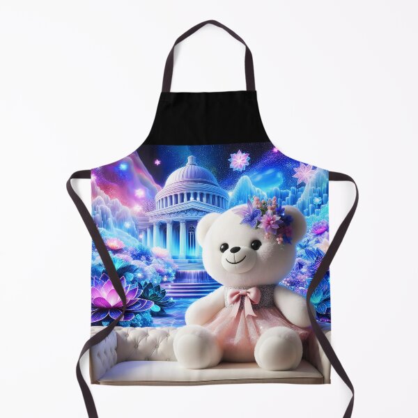 Item preview, White Plush Bear in Crystal Palace Dreamscape designed and sold by EmeraldeaArt.
