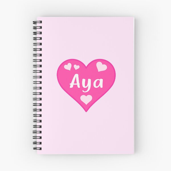 Item preview, Aya Name Pink Heart  designed and sold by Jeallan Designs.