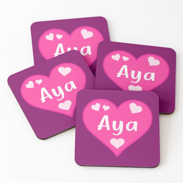 Item preview, Aya Name Pink Heart  designed and sold by Jeallan Designs.