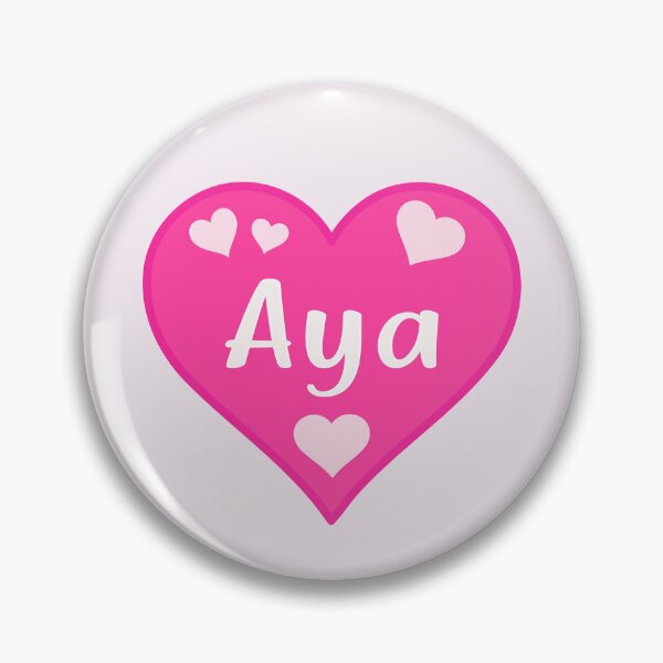 Item preview, Aya Name Pink Heart  designed and sold by Jeallan Designs.