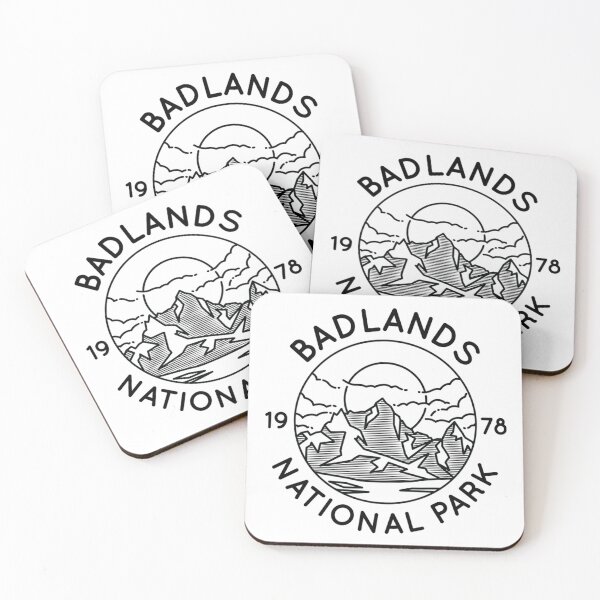 Item preview, Badlands National Park Cool Black Line Art Outdoor Graphic designed and sold by Vlasdislaw.