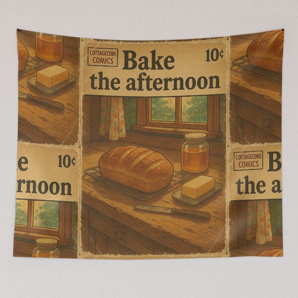 Item preview, Cozy Cottagecore Art: Bake the afternoon designed and sold by bapupa.