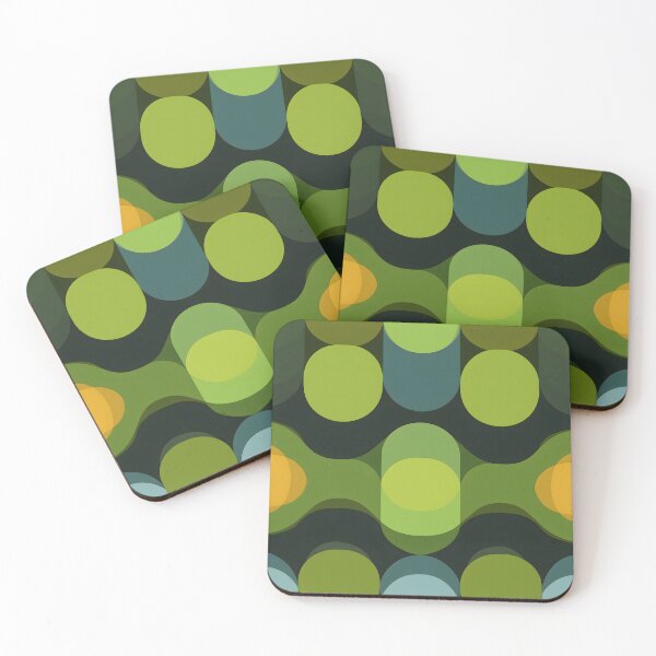Item preview, Op Art Green – 70s Geometric Retro Design 12 designed and sold by Velvetcosmonova.