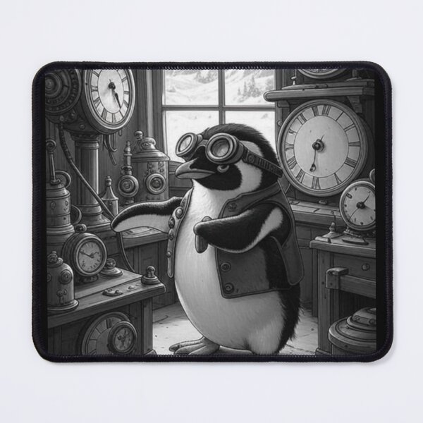 Item preview, Steampunk Penguin – Master of Time and Waddles designed and sold by LeoCreazyShop.