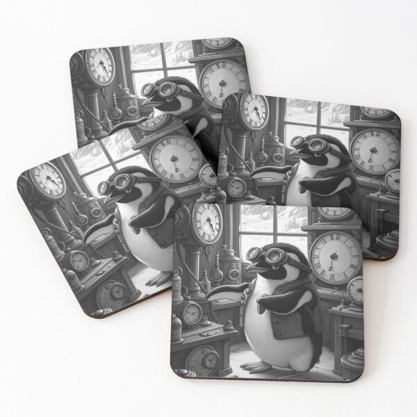 Item preview, Steampunk Penguin – Master of Time and Waddles designed and sold by LeoCreazyShop.
