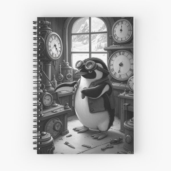 Item preview, Steampunk Penguin – Master of Time and Waddles designed and sold by LeoCreazyShop.