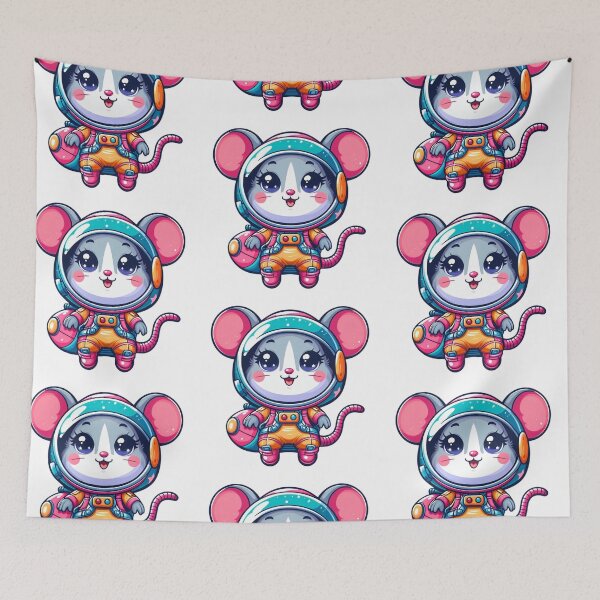 Item preview, Adorable Little Mouse in a Spacesuit Perfect Gift for Cosmos Lovers designed and sold by DibuHumor.