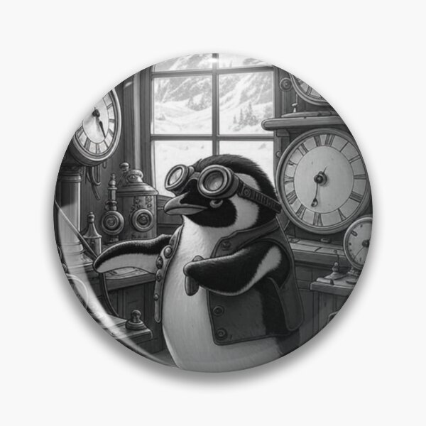 Item preview, Steampunk Penguin – Master of Time and Waddles designed and sold by LeoCreazyShop.