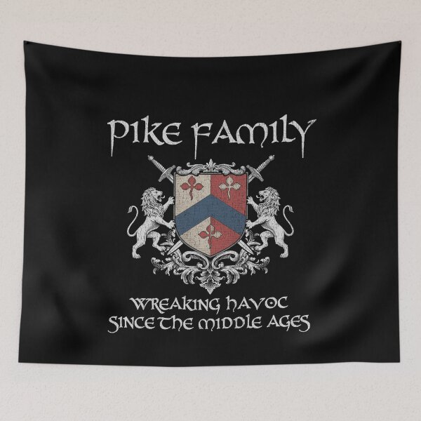 Item preview, Pike Family Crest – Medieval Heritage Emblem for Ancestry Lovers & Vintage Style Fans designed and sold by 9X FR.