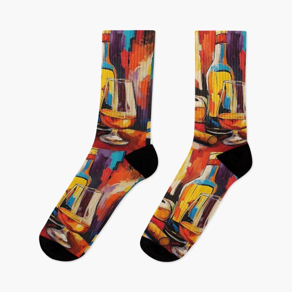 Item preview, Brandy and Cigar Bliss - A Vibrant Still Life of Indulgence and Warmth designed and sold by OlfactoART Studio.