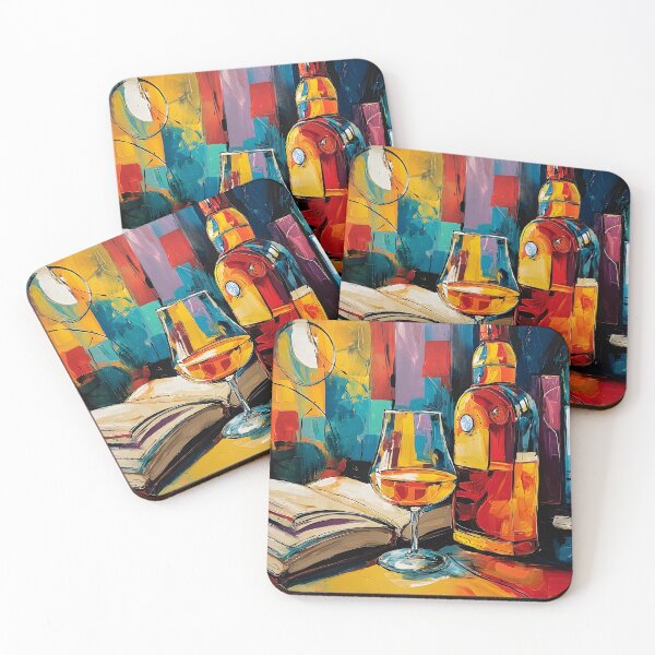 Item preview, Unwind with Color - A Vibrant Abstract Celebration of Wine Books and Everyday Elegance designed and sold by OlfactoART Studio.